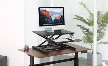 STOLIK POD LAPTOPA ROZKŁADANY 2 POZIOMY CZARNY 64C