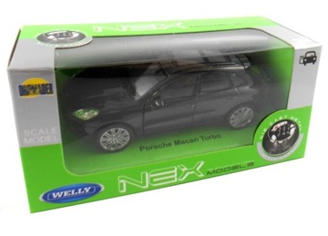 МОДЕЛЬ PORSCHE MACAN TURBO МЕТАЛЛ WELLY 1:34 ГРАФИТ