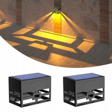 Solarna lampa ścienna światła ogrodzenia 2szt.