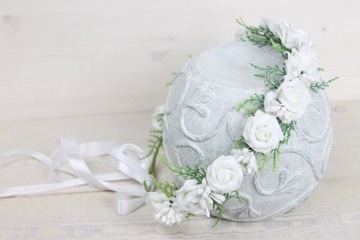 Венок для причастия, тонкий папоротник, ЖЕМЧУГ, венок для причастия