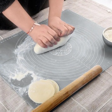 SILIKONOWA MATA KUCHENNA 50x40CM STOLNICA Z MIARKĄ