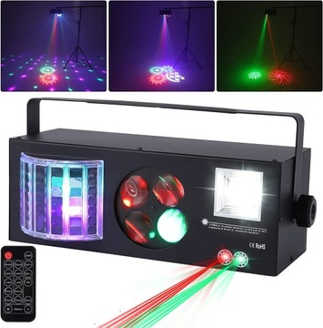 4 W 1 MIESZANE EFEKTY RGBW LED PATTERN LIGHTS