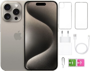 SMARTFON APPLE IPHONE 15 PRO 128GB RÓŻNE KOLORY | NOWY | BATERIA 100% |