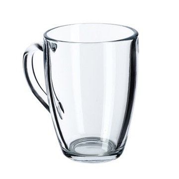 SZKLANKI 350ml ZESTAW 4szt DO HERBATY KAWY Z UCHEM