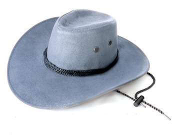 KAPELUSZ KOWBOJSKI COWBOY KOWBOJ ZAMSZ SZARY