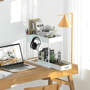 ОРГАНАЙЗЕР ПОД МАКОВИНОЙ, 2 УРОВНЯ, ВЫДВИЖНАЯ ПОЛКА, КУХОННАЯ ПОДСТАВКА, БЕЛЫЙ