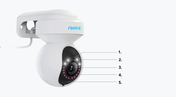 Reolink E1 Уличная камера 5 МП, Wi-Fi 2,4 ГГц и 5 ГГц + КАРТА 64 ГБ