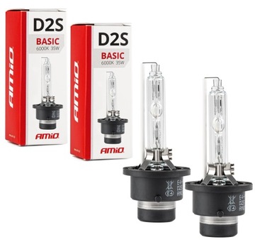 2x Żarówka żarnik xenon D2S 6000K 35W PURE WHITE palnik HID homologacja 2sz