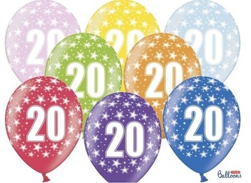 Balony na 20 urodziny imprezę kolorowe 30cm