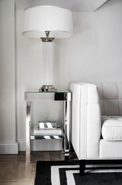 Зеркальная консоль с полкой, хромированная рама BROOKLYN I