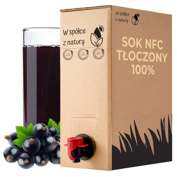 Sok z Czarnej Porzeczki Tłoczony 5L Naturalny NFC Czarna Porzeczka 100% 5L