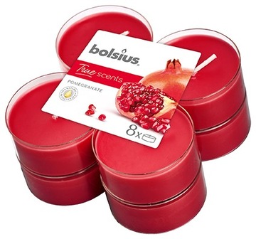 BOLSIUS Świece zapachowe Maxi lights 8h True Scents Granat 8szt