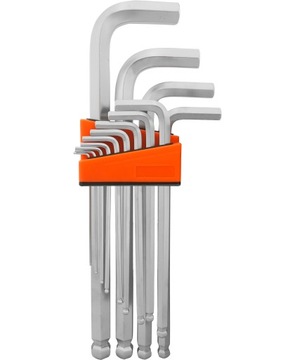 НАБОР ШЕСТИГРАННЫХ КЛЮЧЕЙ БОЛЬШИХ ШЕСТИГРАННЫХ КЛЮЧЕЙ С ШАРИКОМ 2–19 мм