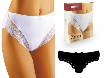 Zaza Koronkowe Figi Microfibra EMILI czarny S