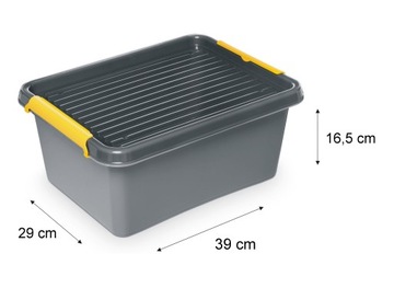 КОНТЕЙНЕР-ОРГАНИЗАТОР С КРЫШКОЙ 12,5 Л серый