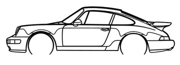 DEKORACJA ścienna Obraz samochód Porsche 911 Turbo model 964