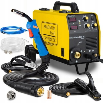 SPAWARKA INWERTEROWA MAGNUM MIG 200W MMA IGBT ALU 230V 180A LUTOSPAWANIE