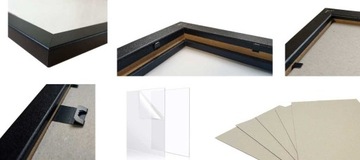 OBRAZ PLAKAT W RAMIE 33x43 cm Kochamy P034