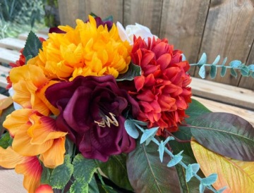 Осень красочный букет искусственные цветы головной убор для памятника могильного кладбища