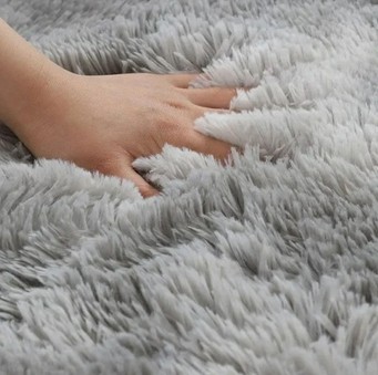 СЕРЫЙ КОВЕР ДЛЯ ГОСТИНОЙ ЛОМАСТЫЕ ДЛИННЫЕ ВОЛОСЫ