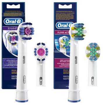 2x ORYGINALNA KOŃCÓWKA DO SZCZOTECZKI ORAL-B 3D WHITE FLOSS ACTION