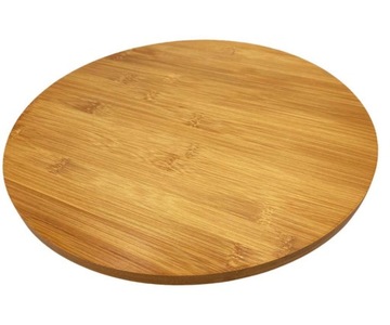 DESKA OBROTOWA BAMBUSOWA do pizzy serów przekąsek WODOODPORNA 35 CM