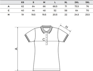 MALFINI PIQUE 210 DAMSKA koszulka polo bluzka DOPASOWANY KRÓJ M