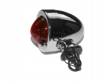 MINI TYLNA LAMPA TYŁ UNIWERSALNA CHROM METAL JAJKO