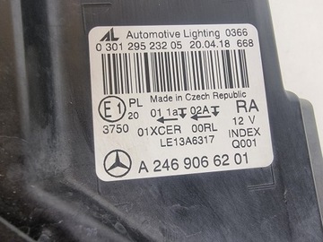 MB B TŘÍDA W246 FACELIFT FULL LED HIGHT PERFORMANCE SVĚTLO PRAVÁ PŘEDNÍ