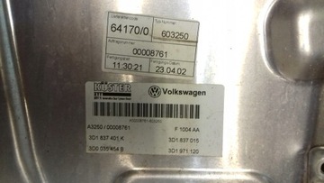 MECHANIZMUS OKNO LEVÝ PŘEDNÍ VW PHAETON 02-07