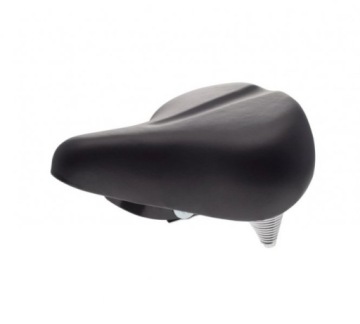 SIEDZENIE ROWEROWE NA SPRĘŻYNIE SZEROKIE CZARNE