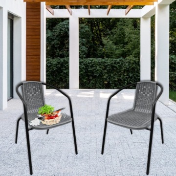 ТЕРРАСНЫЙ САДОВЫЙ СТУЛ ДЛЯ БАЛКОНА ТЕРРАСНЫЙ САДОВЫЙ СЕРЫЙ КРЕСЛО ИЗ РОТАНГА