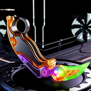 LED RAMBIT SPINNER nowość ŚWIECĄCY KARAMBIT fidget
