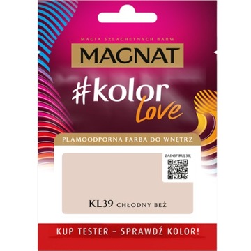 Tester MAGNAT #kolorLove KL39 chłodny beż 25ML