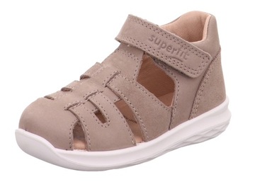 Sandały Superfit 1-000392-4000 zakryte palce skórzane na szczupłe stopy 21