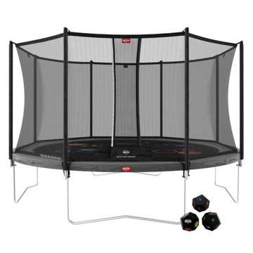 BERG Trampolina Favorit Gray 430 cm + Siatka Bezpieczeństwa Comfort + Gra Z