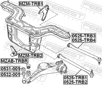 FEBEST MZM-TRB2 LOŽISKO MECHANIZMUS DIFERENCIÁL