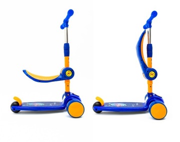 ТРЕХКОЛЕСНЫЙ БАЛАНСИРОВОЧНЫЙ САМОКАТ С СИДЕНЬЕМ, СВЕТЯЩИМСЯ КОЛЕСАМИ