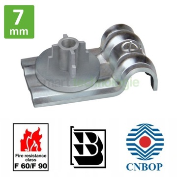 Uchwyt stalowy pojedynczy PFT 7mm do kabli CNBOP