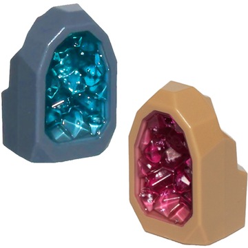 LEGO - 49656pb02, 49656pb03 skały z kryształem