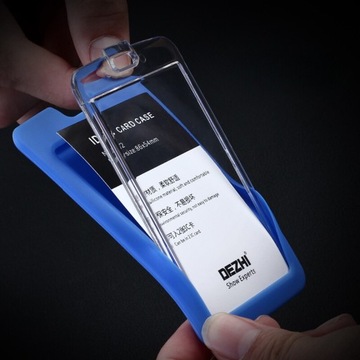 Identyfikator etui holder na kartę ze smyczą wysuwaną dla firmy CZARNY