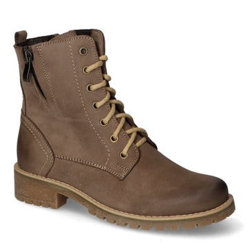 Botki Stella 4038 Oliwkowe 9 nubuk 36
