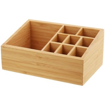 POJEMNIK BAMBUSOWY PUDEŁKO ORGANIZER NA KOSMETYKI