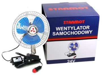 WENTYLATOR WIATRAK DO TIRA OBROTOWY KLIPS DUŻY 24V