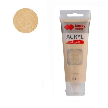 Farba akrylowa Happy Color 75ml - 115 Jasne złoto