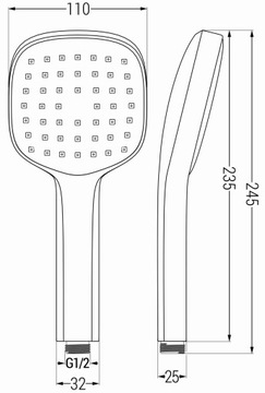 ДУШЕВОЙ НАБОР MEXEN HANDSET R-33 ЧЕРНЫЙ ШЛАНГ