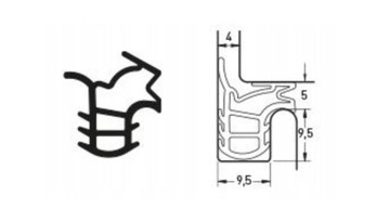 ТОЛСТЫЙ УПЛОТНИТЕЛЬ, СТАЛЬНАЯ дверь, КОРИЧНЕВАЯ РАМА, 1 метр