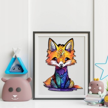 ДЕРЕВЯННЫЙ ПАЗЛ БОЛЬШАЯ ЛИСА 140 деталей