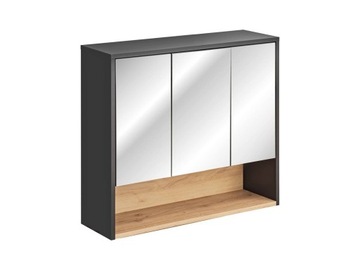 Szafka z lustrem Borneo szara 80 cm