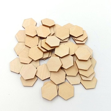 ПОДЕЛКИ СДЕЛАЙ САМ ПАЗЛ УКРАШЕНИЯ ДЕРЕВЯННЫЕ УКРАШЕНИЯ ЖИВОТНЫЕ ШЕСТИГРАННЫЙ БЛОК 100 ШТ. БАМБУК